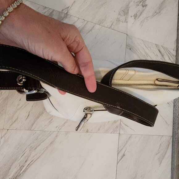 Euc Coach White Leather Crossbody Shoulder Bag Purse - Picture 4 of 10